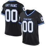 Custom Black White-Royal Mesh Authentic Throwback Football Jersey Custom Black White-Royal Mesh Authentic Throwback Football Jersey