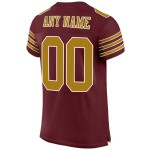 Custom Burgundy Old Gold-White Mesh Authentic Football Jersey Custom Burgundy Old Gold-White Mesh Authentic Football Jersey