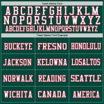 Custom Green White-Red Mesh Authentic Throwback Football Jersey Custom Green White-Red Mesh Authentic Throwback Football Jersey