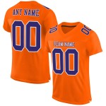 Custom Orange Purple-White Mesh Authentic Football Jersey Custom Orange Purple-White Mesh Authentic Football Jersey