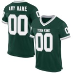 Custom Green White-Gray Mesh Authentic Throwback Football Jersey Custom Green White-Gray Mesh Authentic Throwback Football Jersey