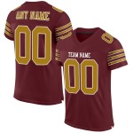 Custom Burgundy Old Gold-White Mesh Authentic Football Jersey Custom Burgundy Old Gold-White Mesh Authentic Football Jersey