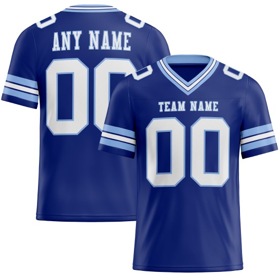 Custom Royal White-Light Blue Mesh Authentic Football Jersey Custom Royal White-Light Blue Mesh Authentic Football Jersey