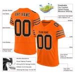 Custom Orange Brown-White Mesh Authentic Football Jersey Custom Orange Brown-White Mesh Authentic Football Jersey