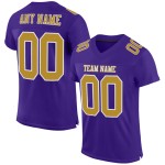 Custom Purple Old Gold-White Mesh Authentic Football Jersey Custom Purple Old Gold-White Mesh Authentic Football Jersey