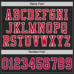 Custom Black Red-Royal Mesh Authentic Throwback Football Jersey Custom Black Red-Royal Mesh Authentic Throwback Football Jersey