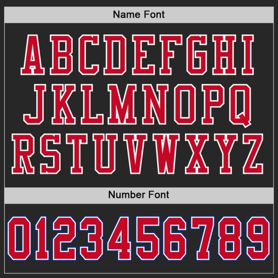Custom Black Red-Royal Mesh Authentic Throwback Football Jersey Custom Black Red-Royal Mesh Authentic Throwback Football Jersey