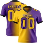 Custom Purple Yellow-Black Mesh Authentic Gradient Fashion Football Jersey Custom Purple Yellow-Black Mesh Authentic Gradient Fashion Football Jersey