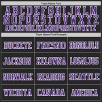 Custom Black Purple-White Mesh Authentic Throwback Football Jersey Custom Black Purple-White Mesh Authentic Throwback Football Jersey