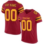 Custom Cardinal Gold-Black Mesh Authentic Football Jersey Custom Cardinal Gold-Black Mesh Authentic Football Jersey