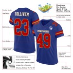 Custom Royal Red-Old Gold Mesh Authentic Football Jersey Custom Royal Red-Old Gold Mesh Authentic Football Jersey