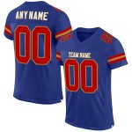 Custom Royal Red-Old Gold Mesh Authentic Football Jersey Custom Royal Red-Old Gold Mesh Authentic Football Jersey