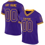 Custom Purple Gold Mesh Authentic Throwback Football Jersey Custom Purple Gold Mesh Authentic Throwback Football Jersey