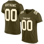 Custom Olive Cream Mesh Authentic Salute To Service Football Jersey Custom Olive Cream Mesh Authentic Salute To Service Football Jersey
