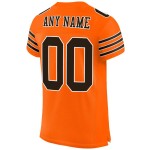 Custom Orange Brown-White Mesh Authentic Football Jersey Custom Orange Brown-White Mesh Authentic Football Jersey