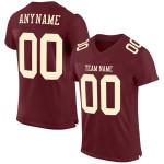 Custom Burgundy Cream Mesh Authentic Football Jersey Custom Burgundy Cream Mesh Authentic Football Jersey