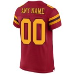 Custom Cardinal Gold-Black Mesh Authentic Football Jersey Custom Cardinal Gold-Black Mesh Authentic Football Jersey