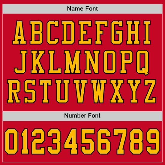 Custom Red Gold-Black Mesh Authentic Football Jersey Custom Red Gold-Black Mesh Authentic Football Jersey